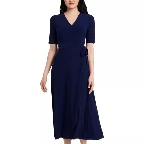 jersey v neck maxi dress Xscape Flower-Skirt Gown - Black